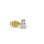 Boucles d'oreilles diamant naturel poire 0.10 carat or jaune Mariela